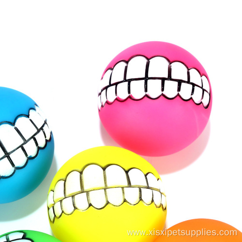 Teeth Training Sound Vinyl Rubber Dog Ball Toy